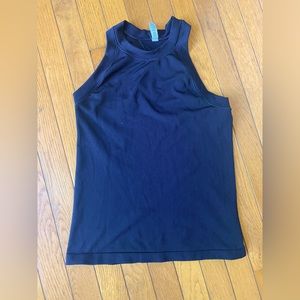Large black ribbed Athleta tank top